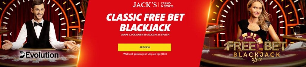 Jack's Casino & Sports classic free bet blackjack