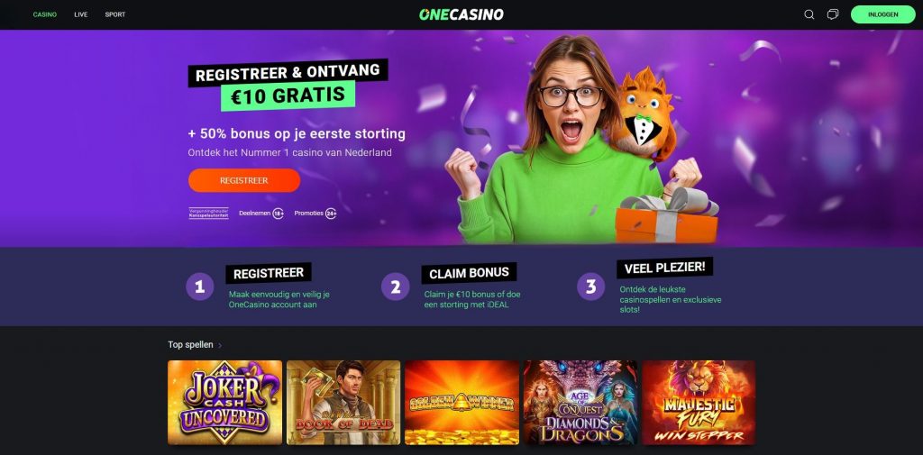 OneCasino welkomstbonus