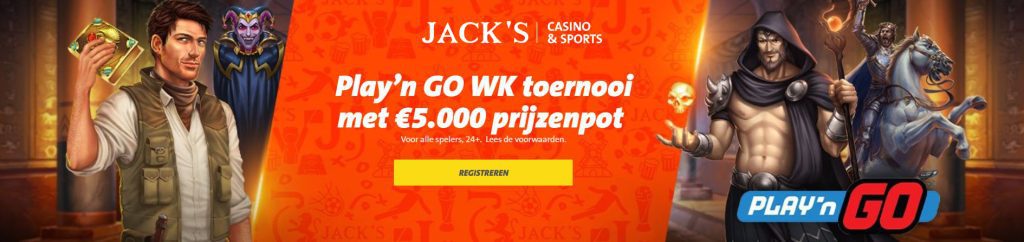 Jack's Casino & Sports WK actie Playn GO registratie