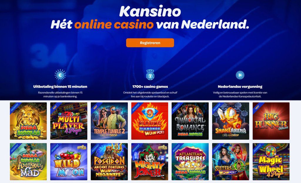 Kansino casino registratie