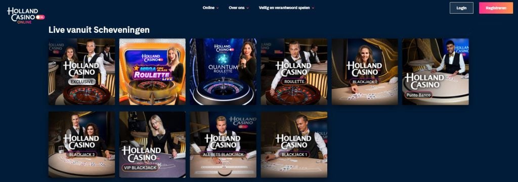 Holland Casino Online Live Scheveningen registratie