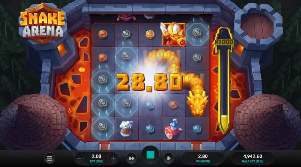 Snake Arena videoslot wild free spins