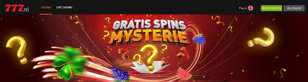 Casino777 Gratis Spins Mysterie registratie