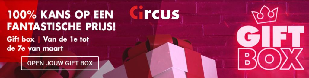 Circus Casino Gift Box actie registratie