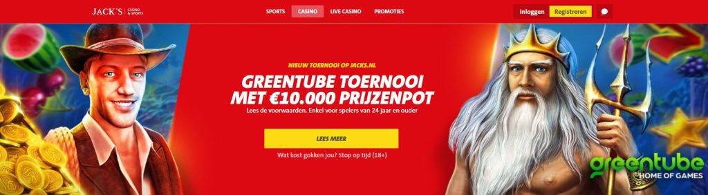 Jack's Casino & Sports Greentube toernooi registratie