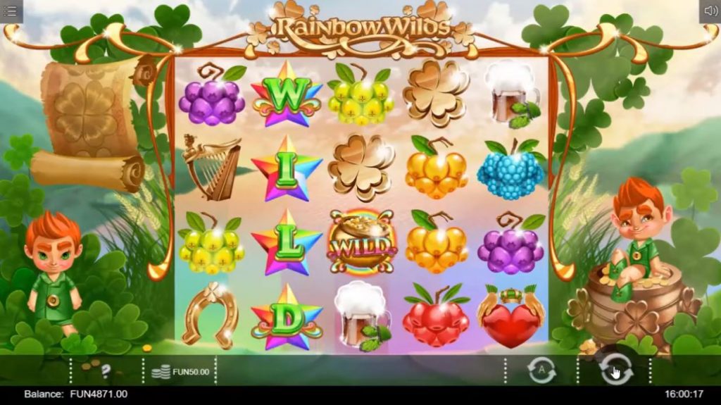 Rainbow Wilds slot expanding en sticky wilds