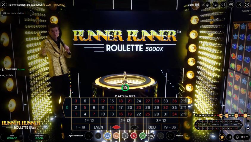 Runner Runner Roulette 5000x live