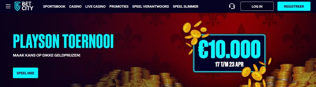 BetCity Playson Toernooi registratie