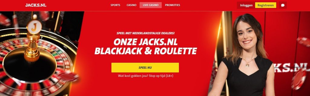 Jacks.nl Blackjack & Roulette live actie inlog