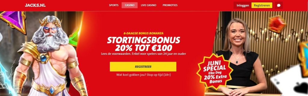 Jacks.nl Bonus Bonanza inlog
