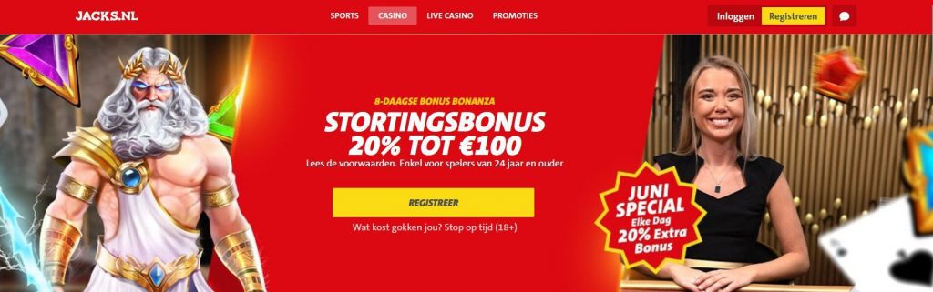 Jacks.nl Bonus Bonanza inlog