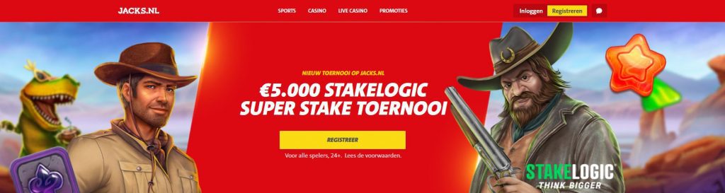 Jacks.nl Stakelogic Super Stake Toernooi inlog