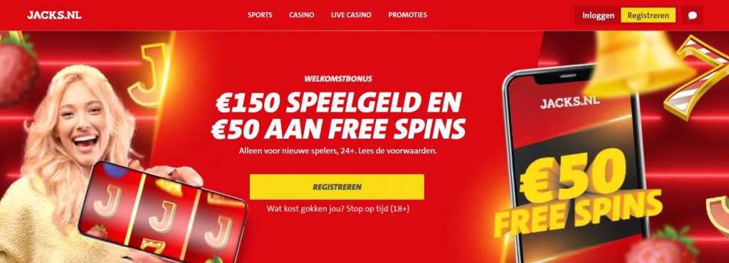 Jacks.nl welkomstbonus