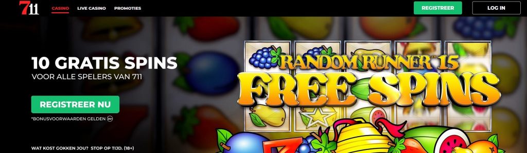 711 Casino Random Runner 15 Free Spins inlog