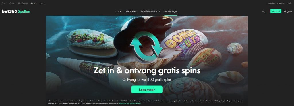 bet365 verdien gratis spins inlog