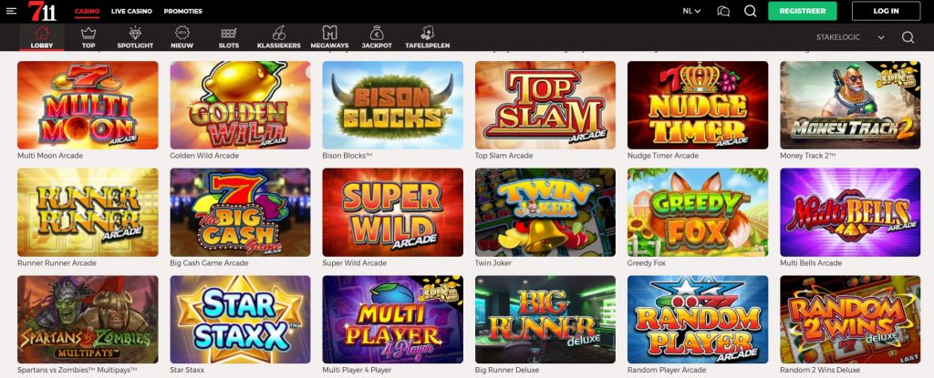 711 Casino Stakelogic spellen inlog