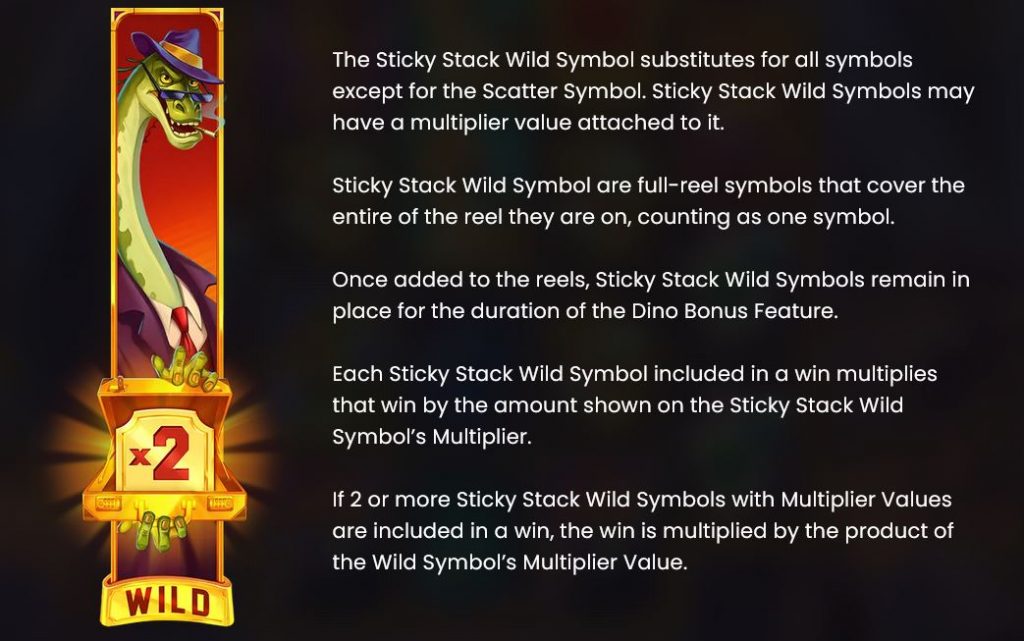 Dinopolis sticky wild symbool