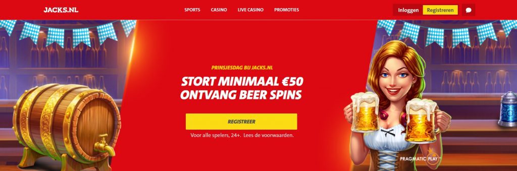 Jacks.nl gratis spins inlog