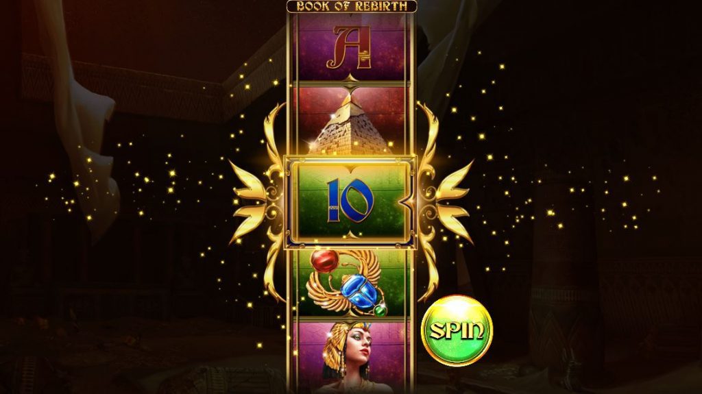 Book of Rebirth videoslot free spins feature