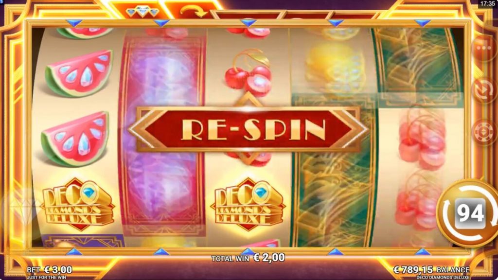 Deco Diamonds Deluxe slot respin