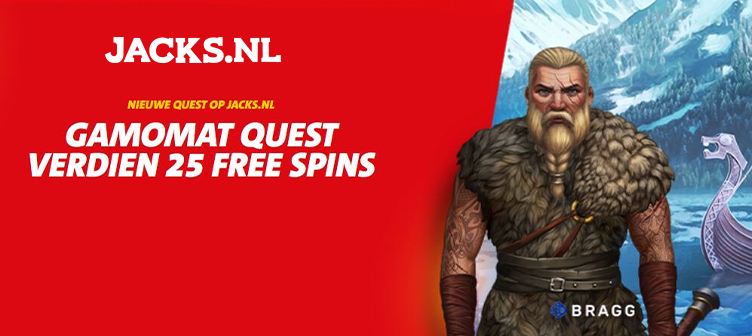 Jacks.nl Gamomat Quest gratis spins nieuws