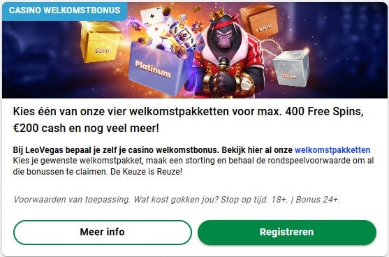 LeoVegas casinowelkomstbonus