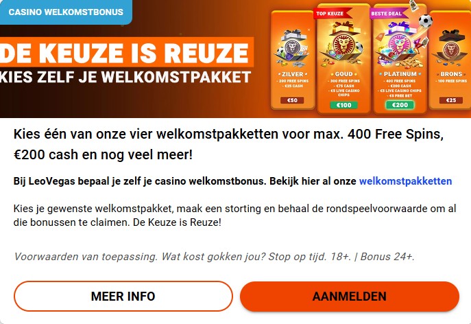LeoVegas casinowelkomstbonus
