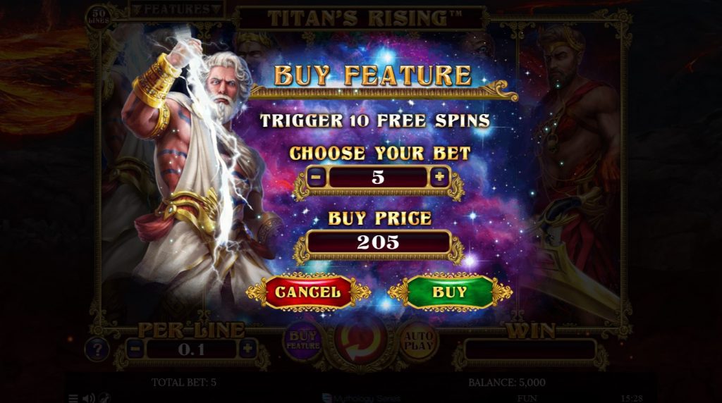 Titan's Rising buy feature