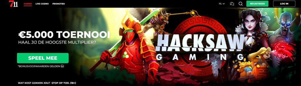 711 Casino Hacksaw Gaming Multiplier Toernooi inlog