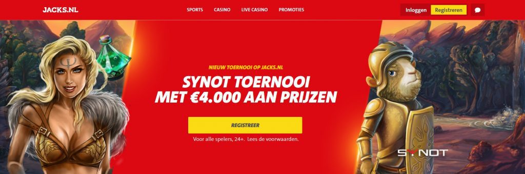 Jacks.nl Synot Toernooi inlog