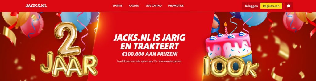 Jacks.nl is jarig inlog