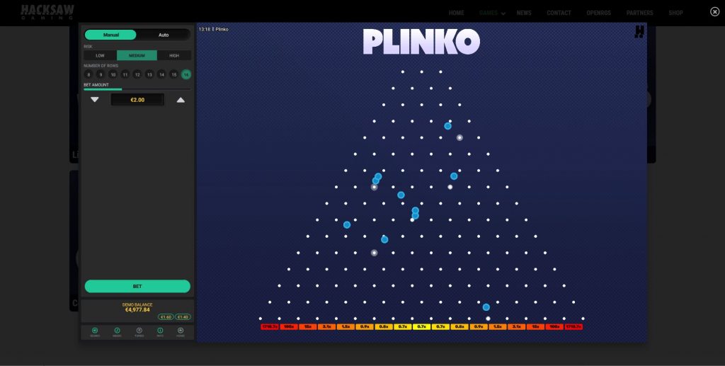 Plinko Dare2Win Hacksaw Gaming