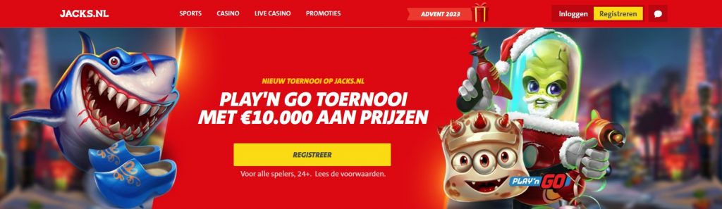 Jacks.nl nieuw Play'n GO toernooi inlog