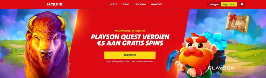 Jacks.nl Playson Quest inlog