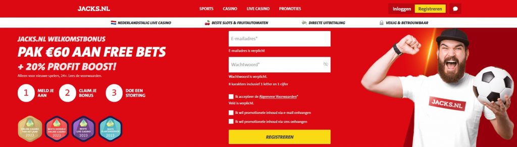 Jacks.nl Sportsbook Welkomstbonus