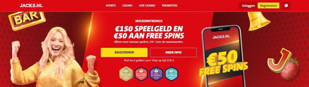 Jacks.nl welkomstbonus