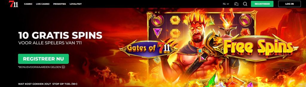 711 Casino 10 gratis spins Gates of 711 inlog