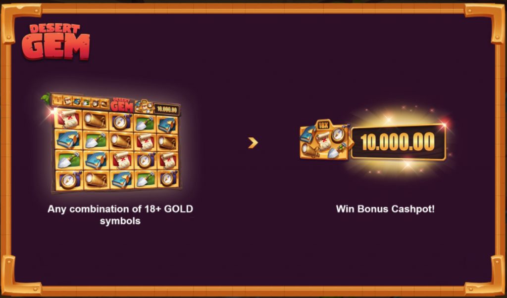 Desert Gem bonus jackpots