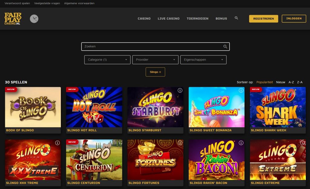 Fair Play Casino Slingo