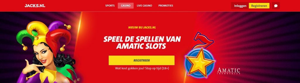 Jacks.nl Amatic spellen inlog