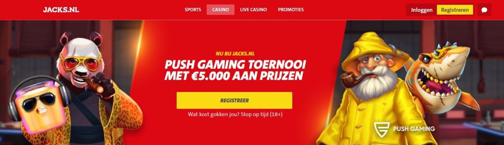 Jacks.nl Push Gaming toernooi inlog