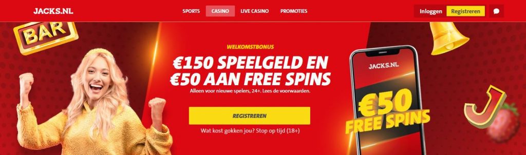 Jacks.nl Welkomstbonus