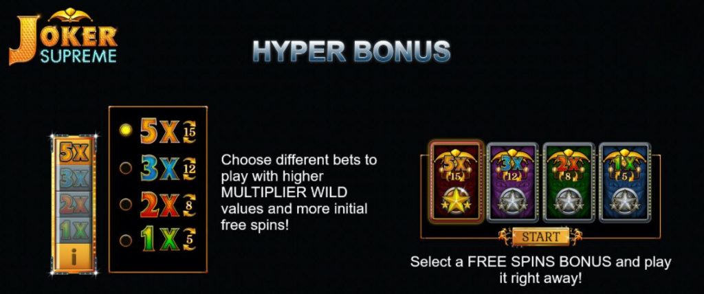 Joker Supreme Hyper bonus