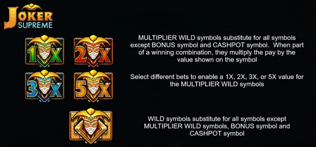 Joker Supreme wilds symbolen