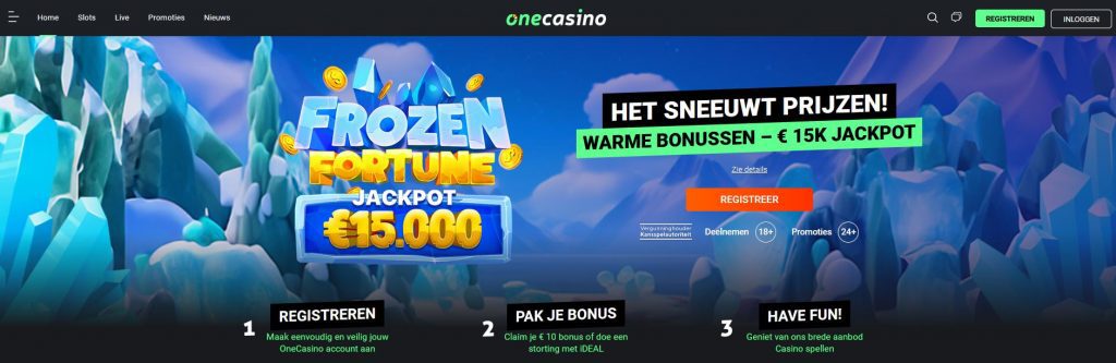 OneCasino Frozen Fortune evenement inlog