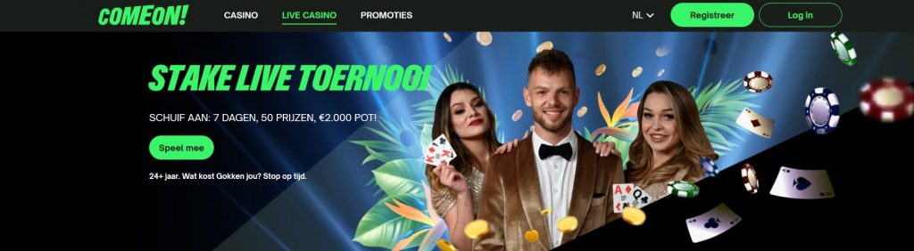 ComeOn! Casino Stakelogic Live Toernooi inlog