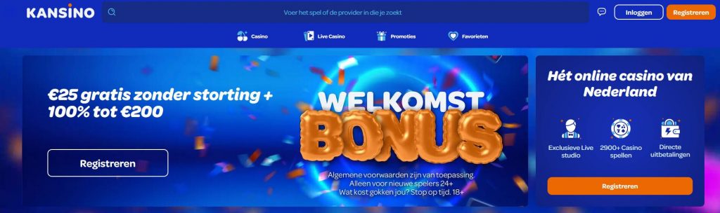 Kansino welkomstbonus tijdelijk alleen voor eerste spelers