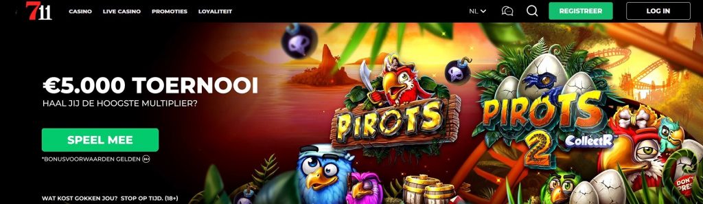 711 Casino Pirots Toernooi inlog