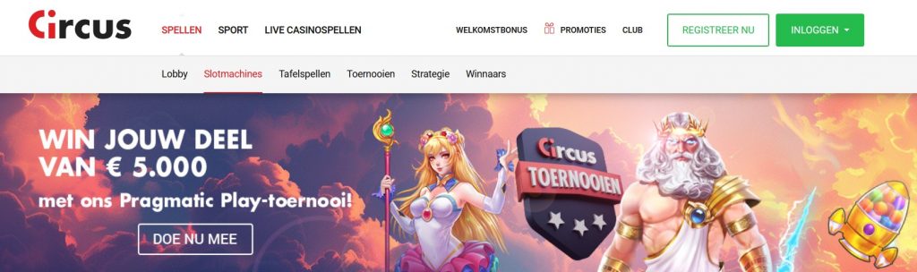 Circus Casino Pragmatic Play Toernooi inlog