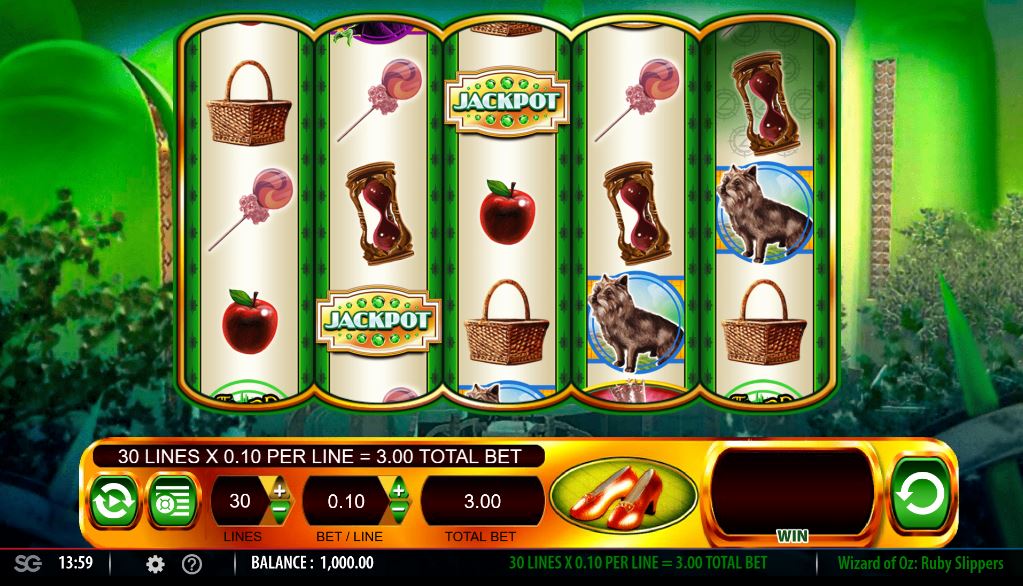 The Wizard of Oz Ruby Slippers slot